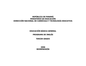 REPÚBLICA DE PANAMÁ MINISTERIO DE EDUCACIÓN