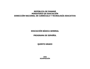 REPÚBLICA DE PANAMÁ MINISTERIO DE EDUCACIÓN