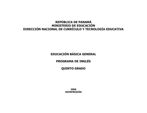 REPÚBLICA DE PANAMÁ MINISTERIO DE EDUCACIÓN