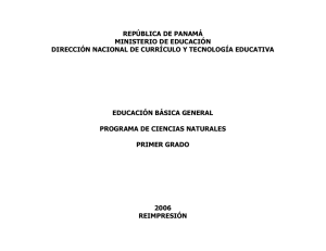 REPÚBLICA DE PANAMÁ MINISTERIO DE EDUCACIÓN