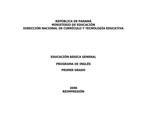 REPÚBLICA DE PANAMÁ MINISTERIO DE EDUCACIÓN