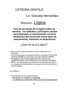 Lógica CÁTEDRA GENTILE Lic. Graciela Hernández