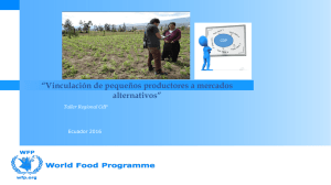 “Vinculación de pequeños productores a mercados alternativos” Taller Regional CdP Ecuador 2016