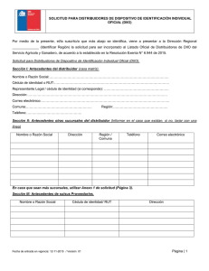 formulario de solicitud para distribuidores de DIIO