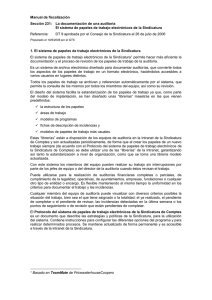 El sistema de papeles de trabajo electrÃ³nicos de la Sindicatura