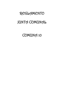 Reglamento de la Junta Comunal de la Comuna 10