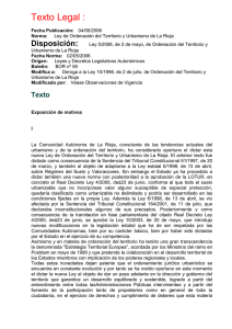 Ley 5/2006, de 2 de mayo, de Ordenación del Territorio y Urbanismo de La Rioja