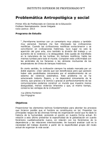 Problemática Antropológica y social INSTITUTO SUPERIOR DE PROFESORADO N°7