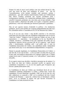 Carta que en Saixa Cervera ha fet arribar avui mateix a la resta de consellers comarcals del Moianès.