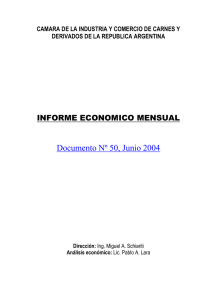 Documento Nº 50, Junio 2004 INFORME ECONOMICO MENSUAL
