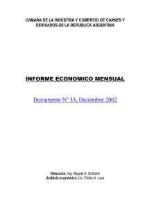 Documento Nº 33, Diciembre 2002  INFORME ECONOMICO MENSUAL