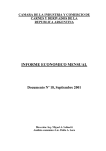 INFORME ECONOMICO MENSUAL  Documento Nº 18, Septiembre 2001