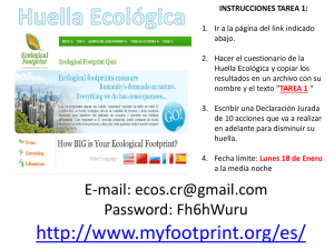 Instrucciones Tarea 1 - Huella Ecologica