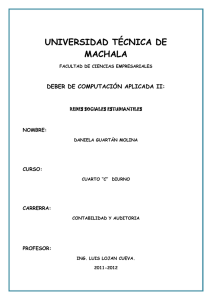 UNIVERSIDAD TÉCNICA DE MACHALA DEBER DE COMPUTACIÓN APLICADA II: