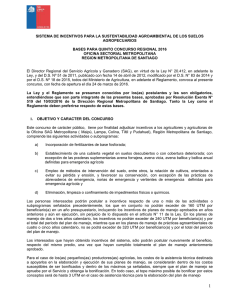 Bases para Quinto Concurso Regional 2016 Oficina Sectorial Metropolitana Región Metropolitana de Santiago