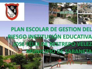 ENARIOS DE RIESGO INSTITUCION EDUCATIVA JOSÉ FÉLIX