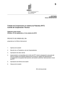 S Tratado de Cooperación en materia de Patentes (PCT) Vigésima sexta sesión