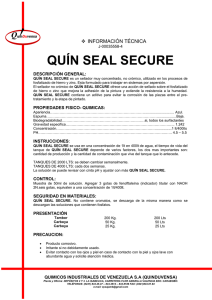 QUÍN SEAL SECURE Q    INFORMACIÓN TÉCNICA