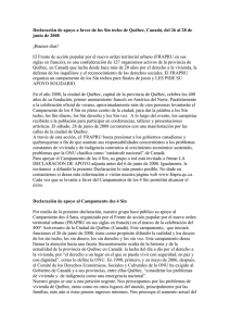 Declaración de apoyo a favor de los Sin techo de Québec, Canadá, del 26 al 28 de junio de 2008.doc [102,50 kB]