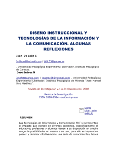 .               UNEFA DISEÑO INSTRUCCIONAL 2 Y TECNOLOGÍAS DE LA INFORMACIÓN Y LA COMUNICACIÓN