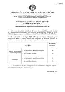 ORGANIZACIÓN MUNDIAL DE LA PROPIEDAD INTELECTUAL  Aviso N. 2/2007