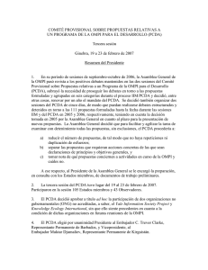 COMITÉ PROVISIONAL SOBRE PROPUESTAS RELATIVAS A Tercera sesión