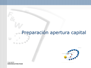 Preparación apertura capital Copyright©