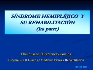 Rehabilitación en el síndrome hemipléjico