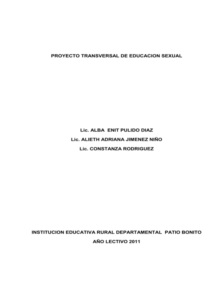 Proyecto De Educacion Sexual 2 011 Doc Plan