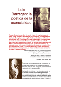 Luis Barragán: la poética de la esencialidad