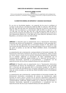 Resolucion 000001-12 (Formularios DIAN 2012)