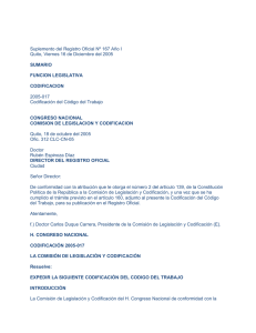 Suplemento del Registro Oficial N&ordm; 167 A&ntilde;o I 2005-017
