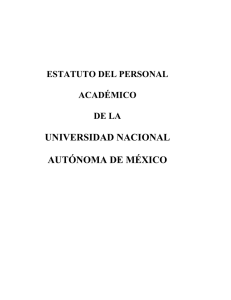 ESTATUTO DEL PERSONAL ACADEÃŒÂ�MICO DE LA UNAM.doc