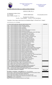 La Sesión del día de la fecha no se realizó...  O R D E N   DEL  D... 28º PERIODO LEGISLATIVO