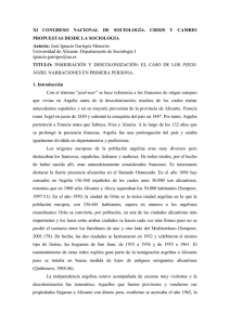 XI  CONGRESO  NACIONAL  DE  SOCIOLOGÍA. ... PROPUESTAS DESDE LA SOCIOLOGÍA Autoría: TITULO: