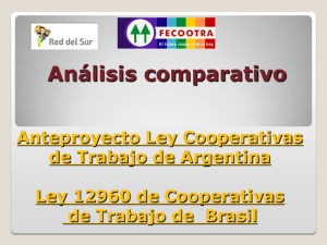 ANALISIS COMPARATIVO Legislacion CTA de Brasil y Proyecto Ley Argentina