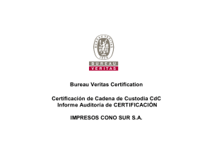 Reporte de Certificación CdC 2014 - Impresos Cono Sur S.A.