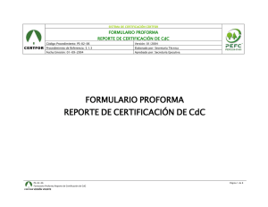 Reporte de certificación CdC 2016 - Fernando Baldrich y Cia Ltda.