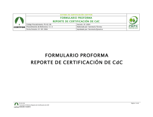 Reporte de certificaicón CdC 2016 - Gonsa S.A.