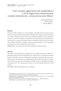 Crisis mundial, agotamiento del neoliberalismo y de la hegemonía norteamericana. El contexto internacional y consecuencias para México..pdf