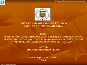 UNIVERSIDAD AGRARIA DEL ECUADOR FACULTAD CIENCIAS AGRARIAS