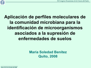 Aplicación de perfiles moleculares de la comunidad microbiana para la
