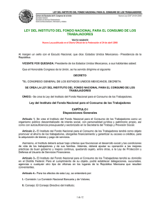 LEY DEL INSTITUTO DEL FONDO NACIONAL PARA EL CONSUMO DE LOS TRABAJADORES (INFONACOT)