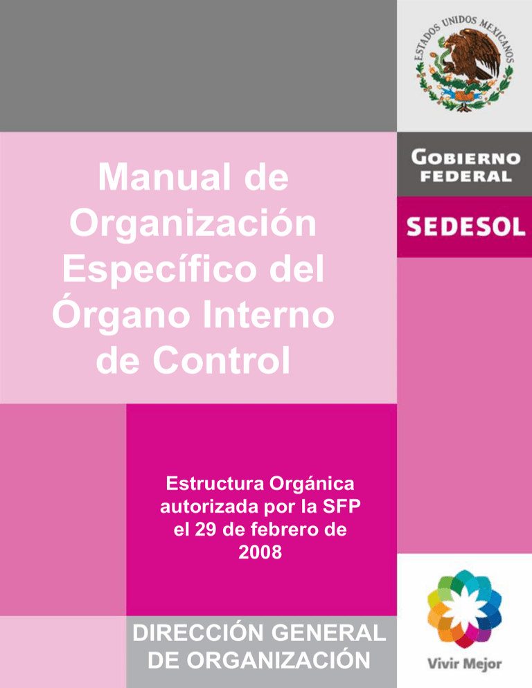 MANUAL DE ORGANIZACIÓN ESPECÍFICO DEL ÓRGANO INTERNO DE CONTROL