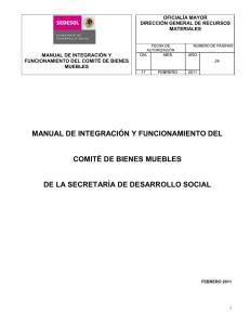 MANUAL DE INTEGRACI N Y FUNCIONAMIENTO DEL COMIT DE BIENES MUEBLES DE ESTA SECRETAR A (3)