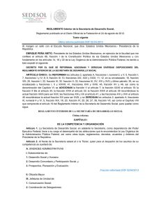 REGLAMENTO INTERIOR DE LA SECRETARÍA DE DESARROLLO SOCIAL (Versión compilada del 02/04/2013)