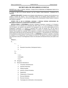 REGLAMENTO INTERIOR DE LA SECRETARÍA DE DESARROLLO SOCIAL (Versión intríngulis del 02/04/2013)