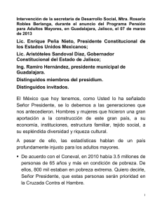 Intervención de la secretaria de Desarrollo Social, Mtra. Rosario