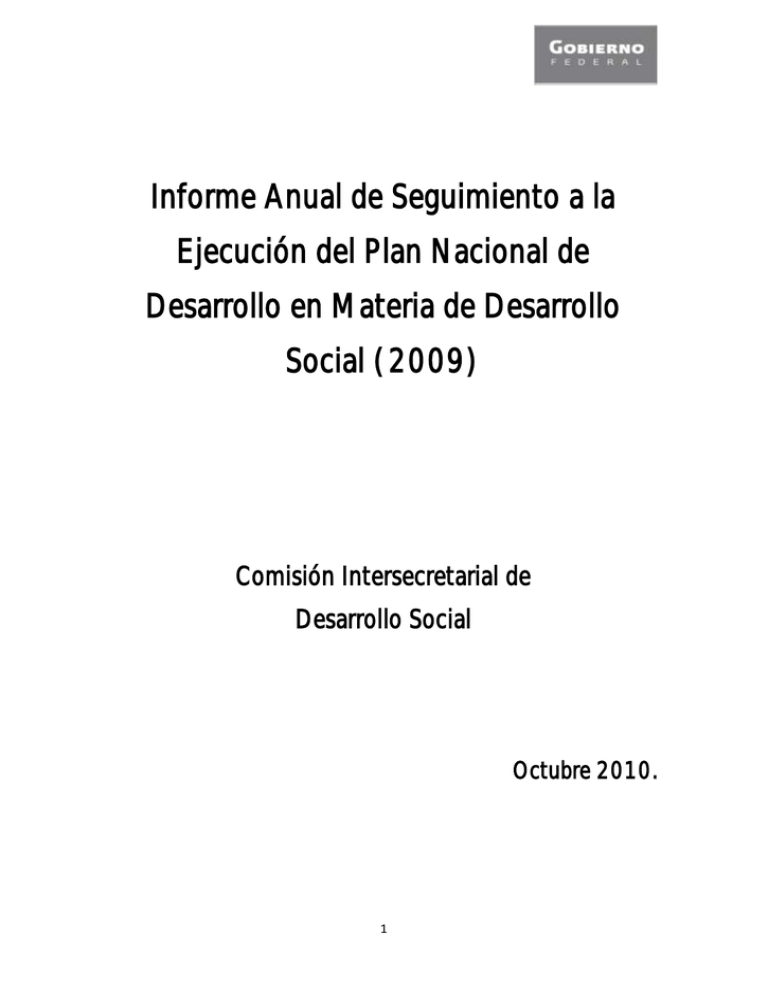 Informe Anual De Seguimiento A La Ejecuci N Del Plan Nacional De ...