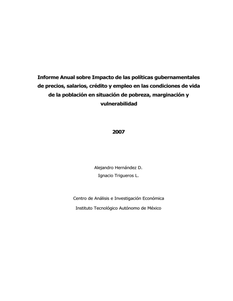 Informe Anual Sobre Impacto De Las Pol Ticas Gubernamentales De Precios